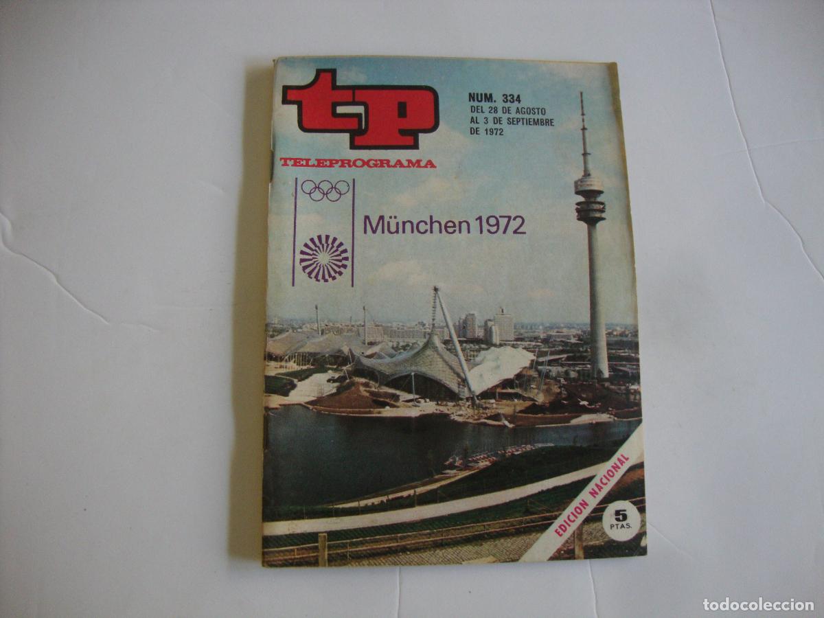 Colecionismo da Revista Teleprograma: REVISTA TELEPROGRAMA TP N&ordm; 334 MUNCHEN 1972