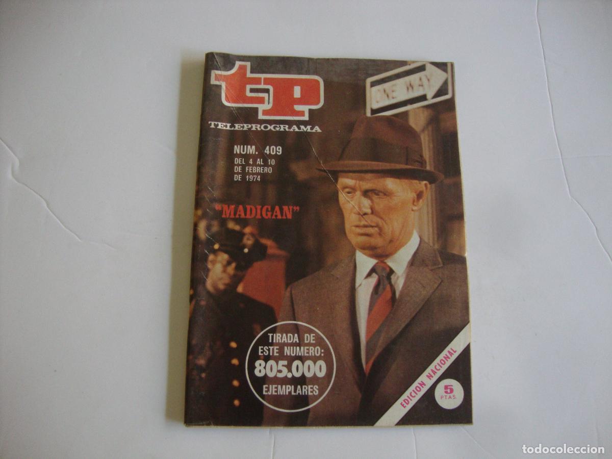 Coleccionismo de Revista Teleprograma: REVISTA TELEPROGRAMA TP N&ordm; 409 M,ADIGAN