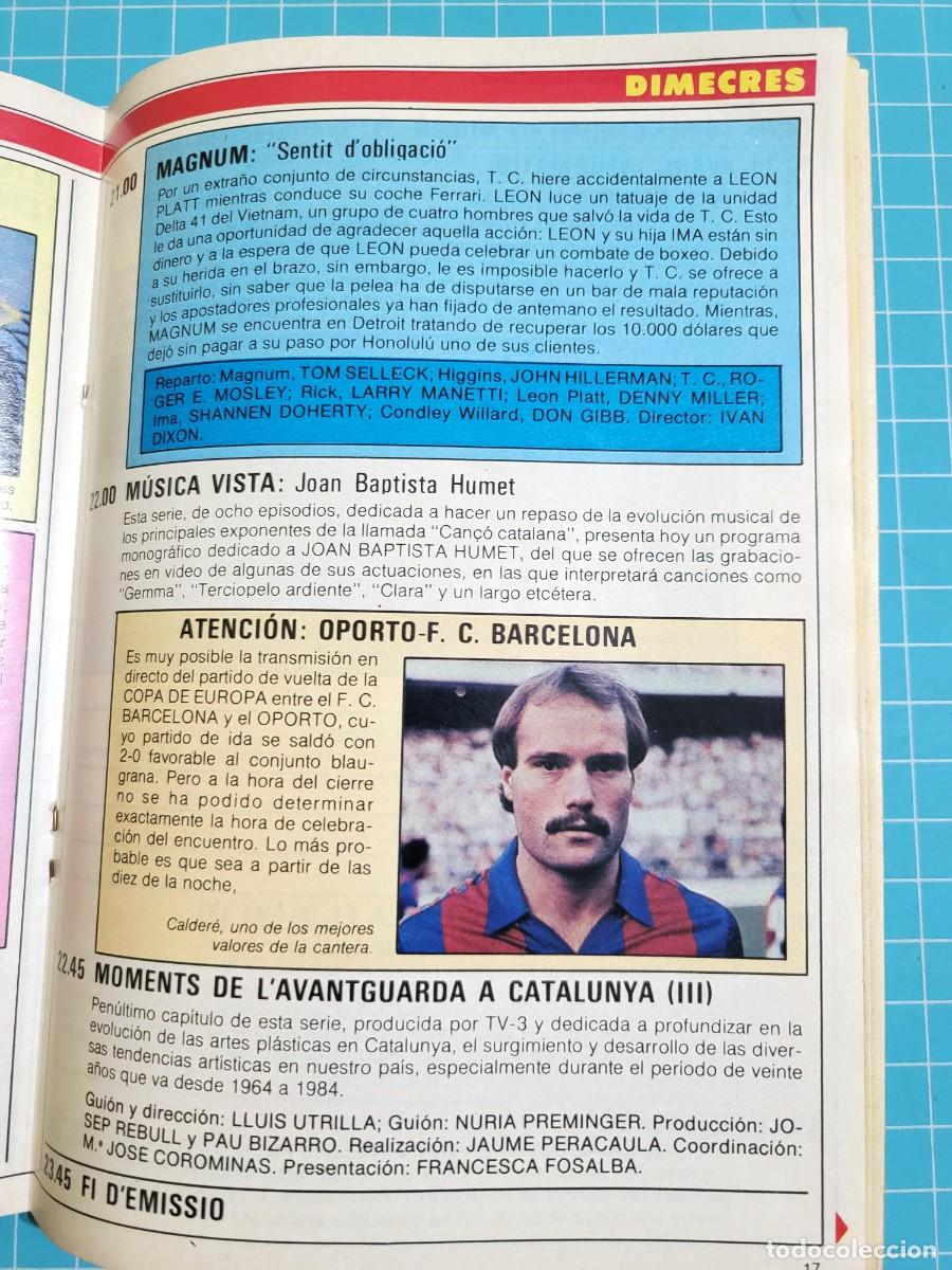 Coleccionismo de revista Teleprograma: TP. Teleprograma, N.&ordm; 1022. S&aacute;bado: Barca-Madrid, 1985. - Foto 5