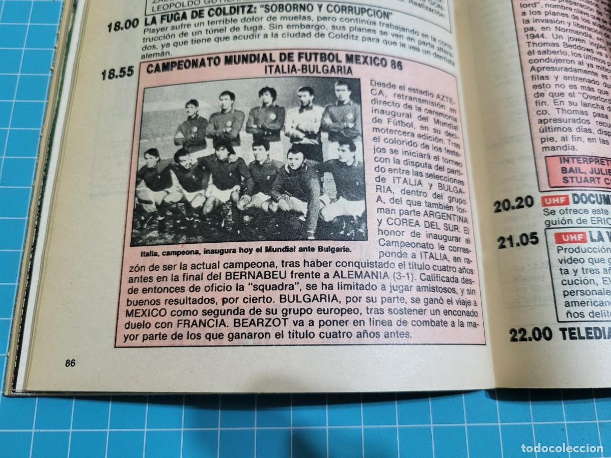 Coleccionismo de revista Teleprograma: TP. Teleprograma, N.&ordm; 1051. Extra M&eacute;xico 86, 1986. - Foto 6