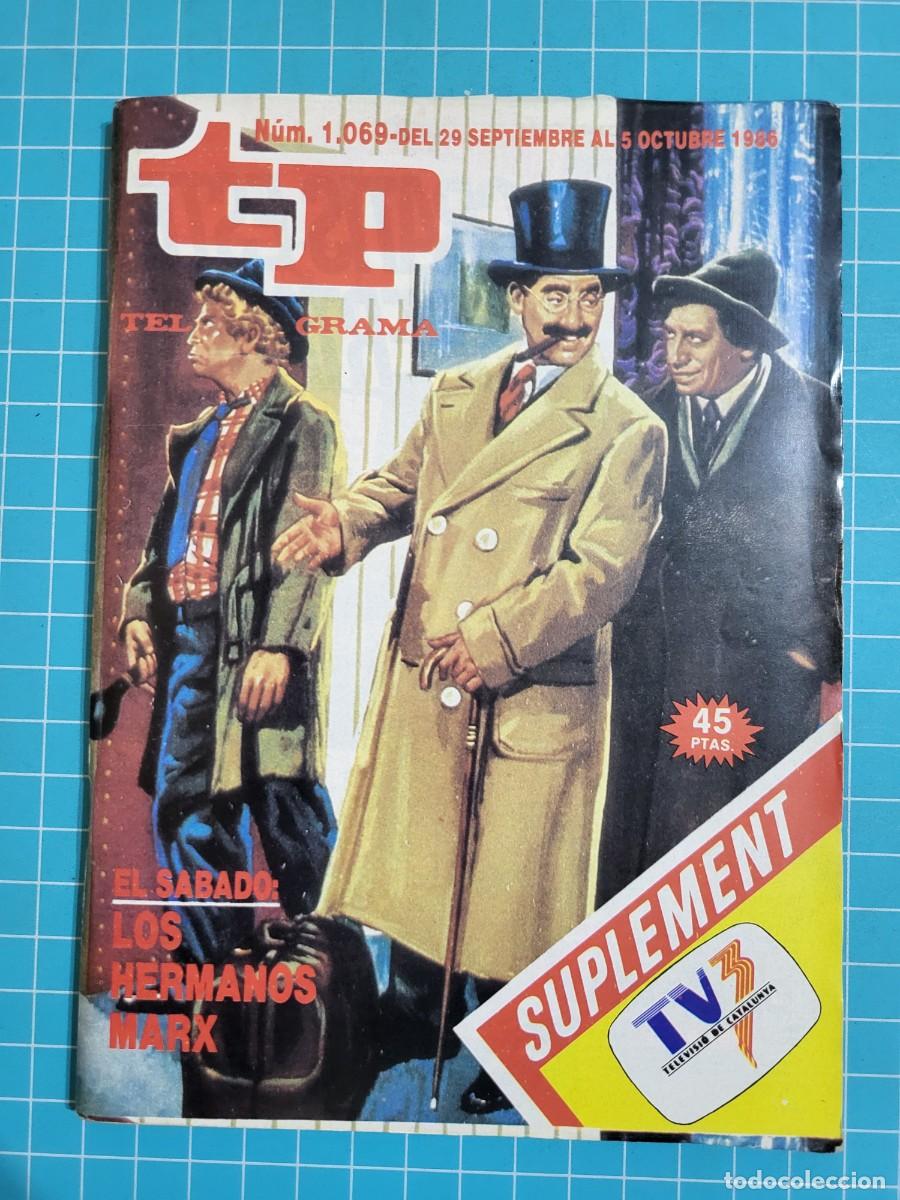 Coleccionismo de Revista Teleprograma: TP. Teleprograma, N.&ordm; 1069. El S&aacute;bado: los hermanos Marx, 1986.