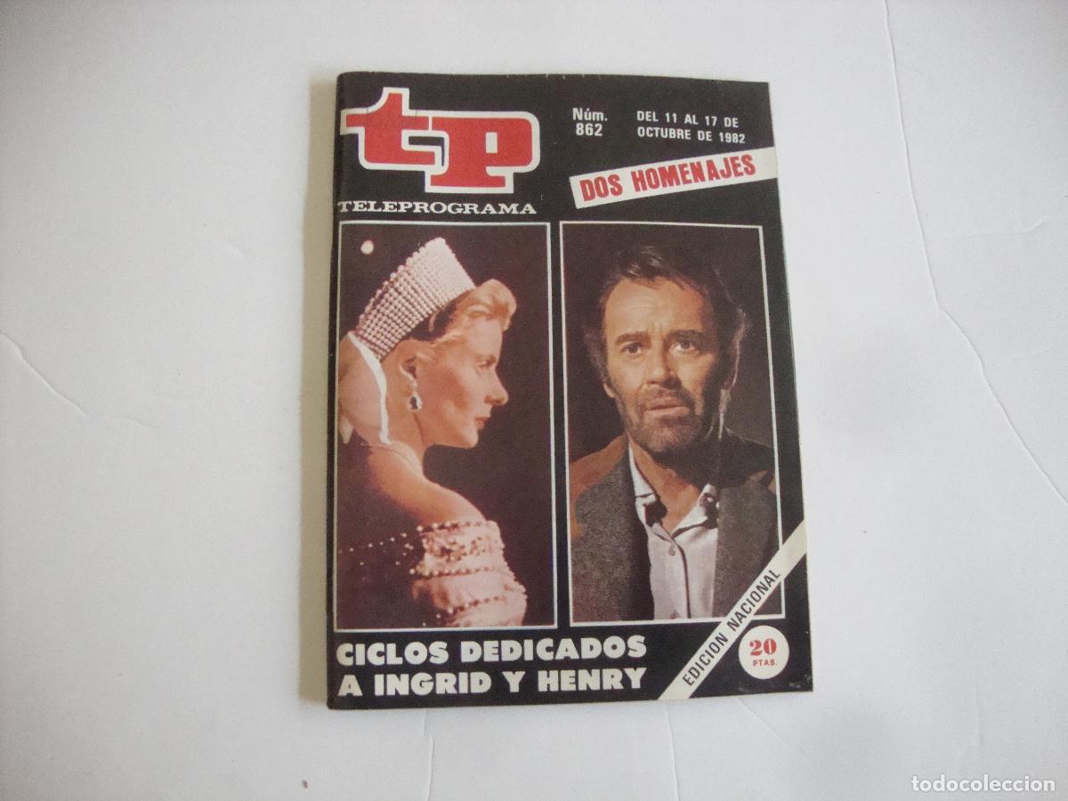 Coleccionismo de Revista Teleprograma: REVISTA TELEPROGRAMA TP N&ordm; 862 CICLOS DEDICADOS A INGRID Y HENRY