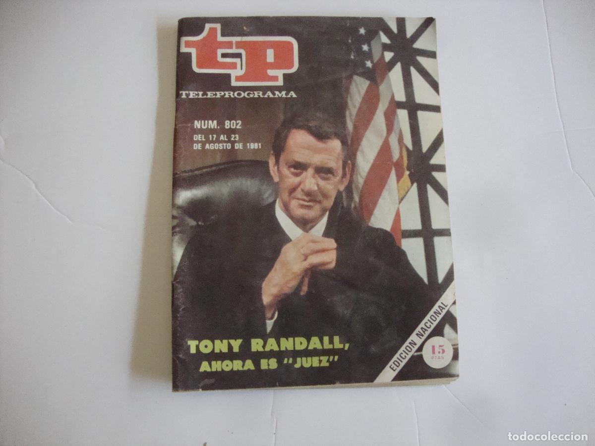 Coleccionismo de Revista Teleprograma: REVISTA TELEPROGRAMA TP N&ordm; 802 TONY RANDALL AHORA ES JUEZ