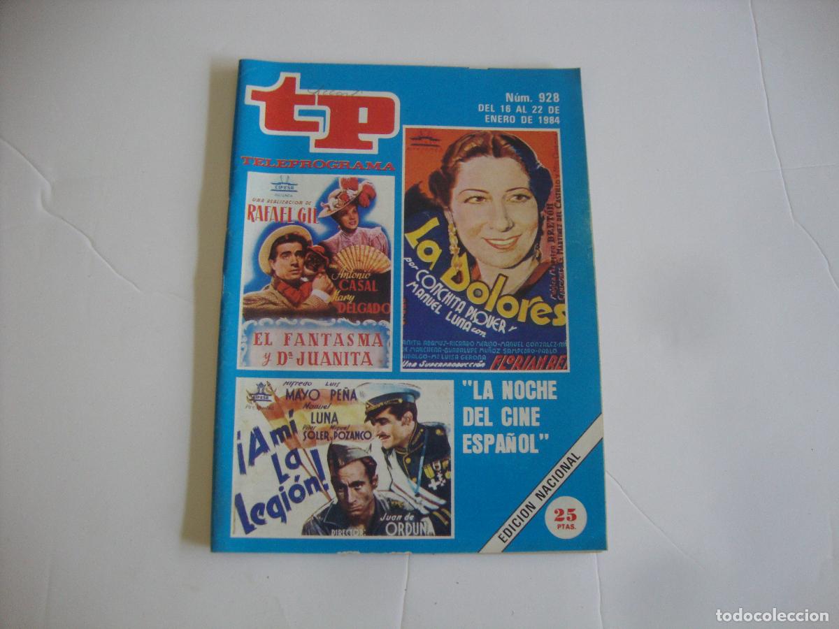 Coleccionismo de Revista Teleprograma: REVISTA TELEPROGRAMA TP N&ordm; 928 LA NOCHE DEL CINE ESPA&Ntilde;OL