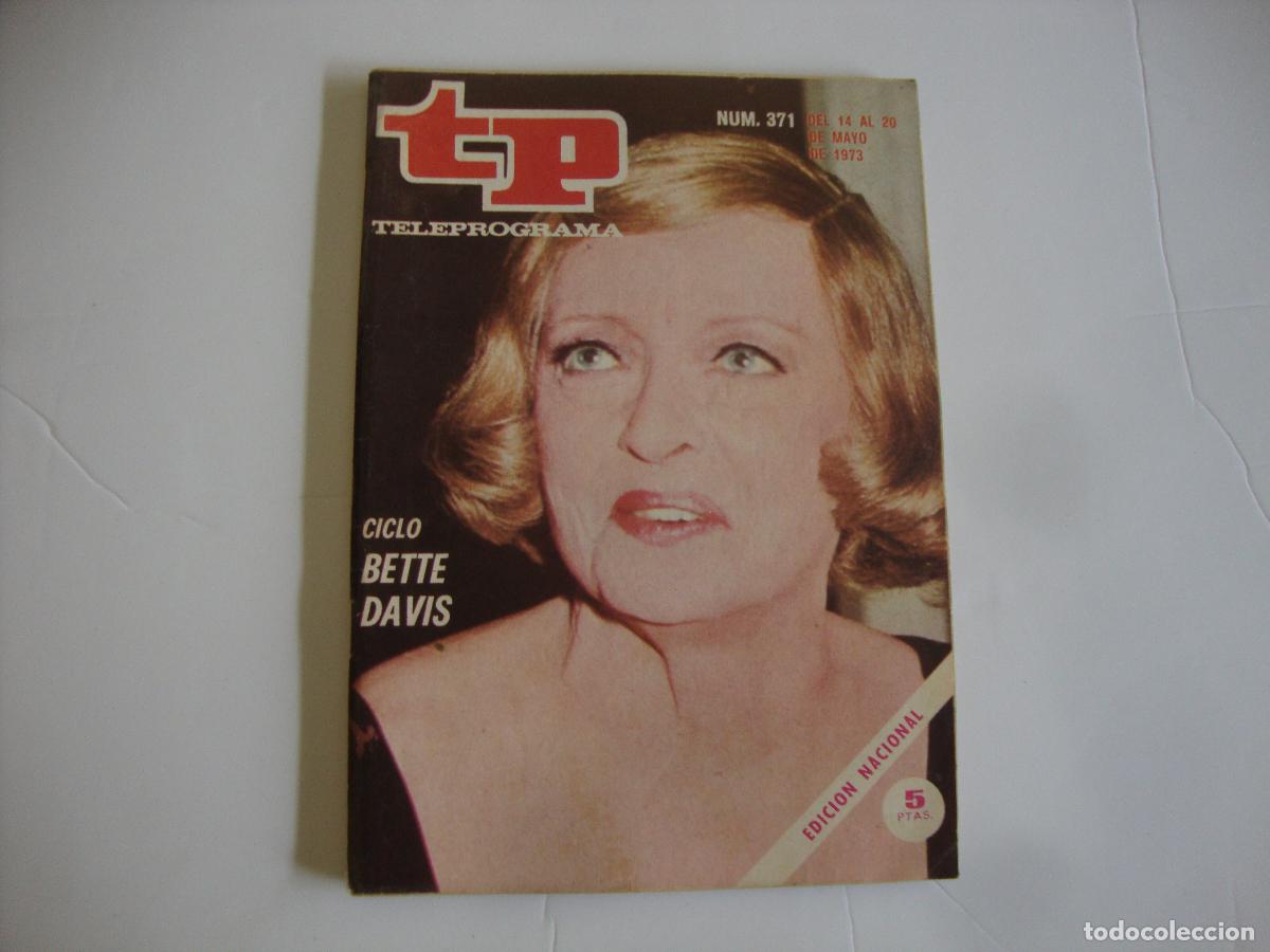 Coleccionismo de revista Teleprograma: REVISTA TELEPROGRAMA TP N&ordm; 371 CICLO BETTE DAVIS - Foto 1