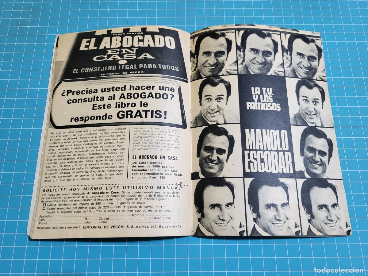 Coleccionismo de revista Teleprograma: TP. Teleprograma, N.&ordm; 130. Manolo Escobar. 1969. 2 Bolsa 1 - Foto 2