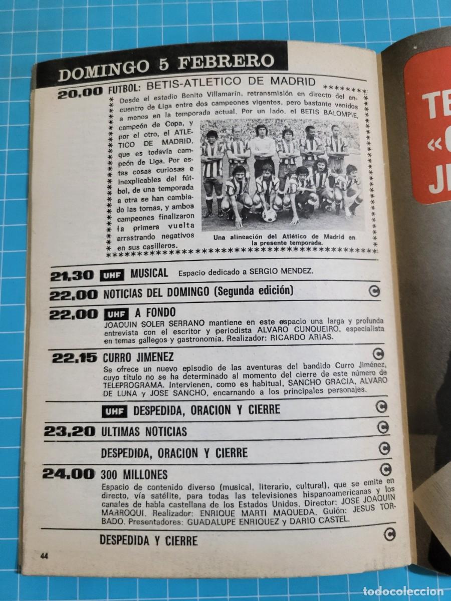 Coleccionismo de revista Teleprograma: TP. Teleprograma, N.&ordm; 617. Dejaron de cabalgar. 1978. 2 Bolsa 2 - Foto 3