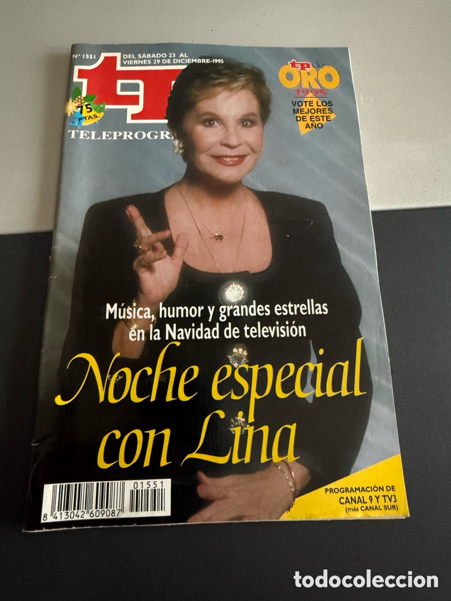 Coleccionismo de revista Teleprograma: TP. n 1551. Teleprograma. Diciembre 1995. LINA MORGAN