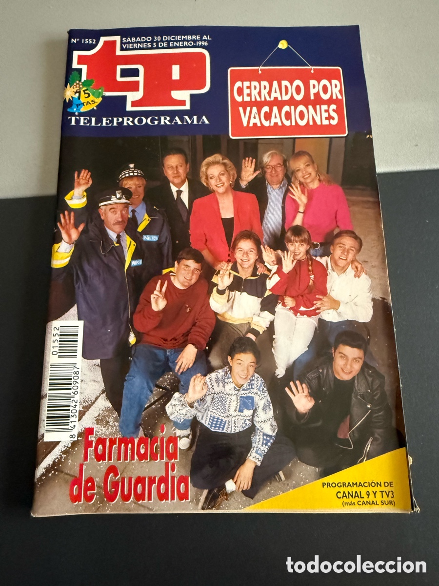 Collectionnisme de Magazine Teleprograma: TP. n 1552. Teleprograma. Enero 1996. FARMACIA DE GUARDIA
