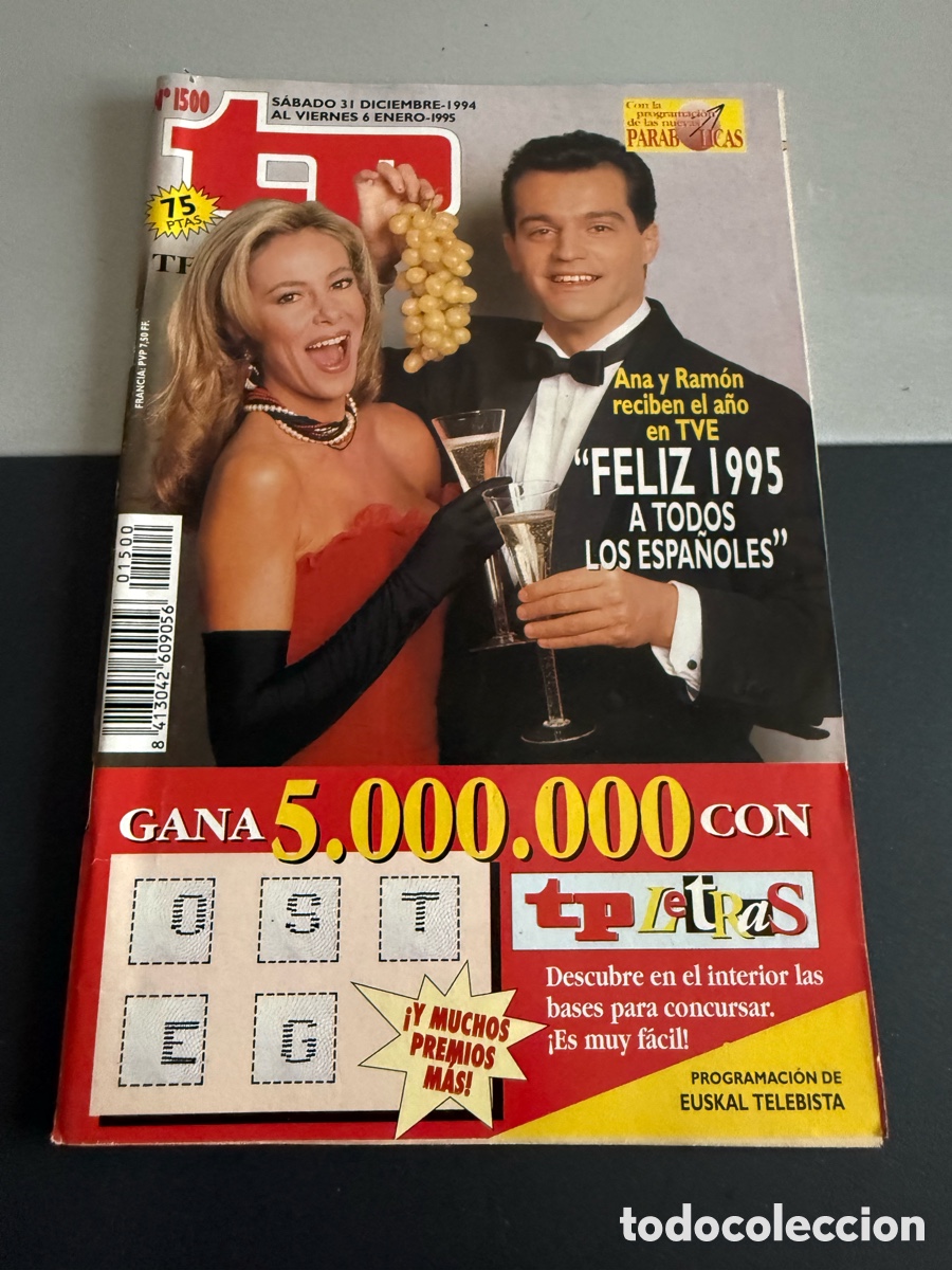 Coleccionismo de revista Teleprograma: TP. Teleprograma. n 1500. Enero 1995. ANA Y RAMON. FELIZ 1995