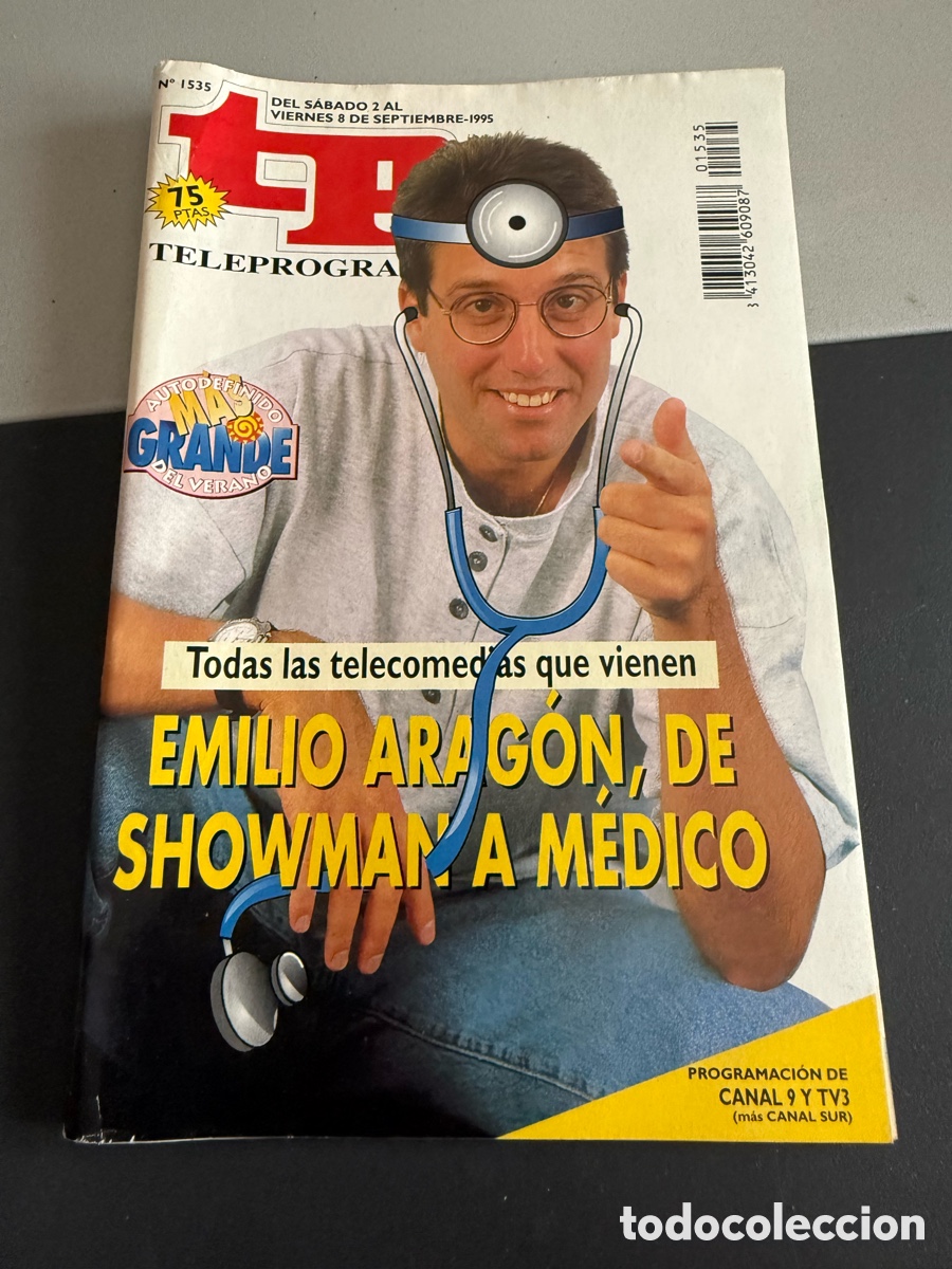 Coleccionismo de revista Teleprograma: TP. Teleprograma n 1535. Septiembre 1995. EMILIO ARAG&Oacute;N. M&Eacute;DICO DE FAMILIA