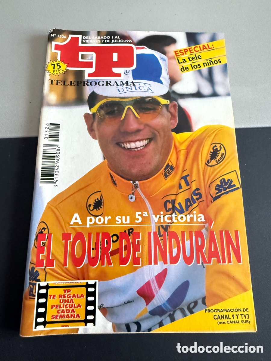 Coleccionismo de revista Teleprograma: TP. Teleprograma n 1526. Julio 1995. MIGUEL INDURAIN