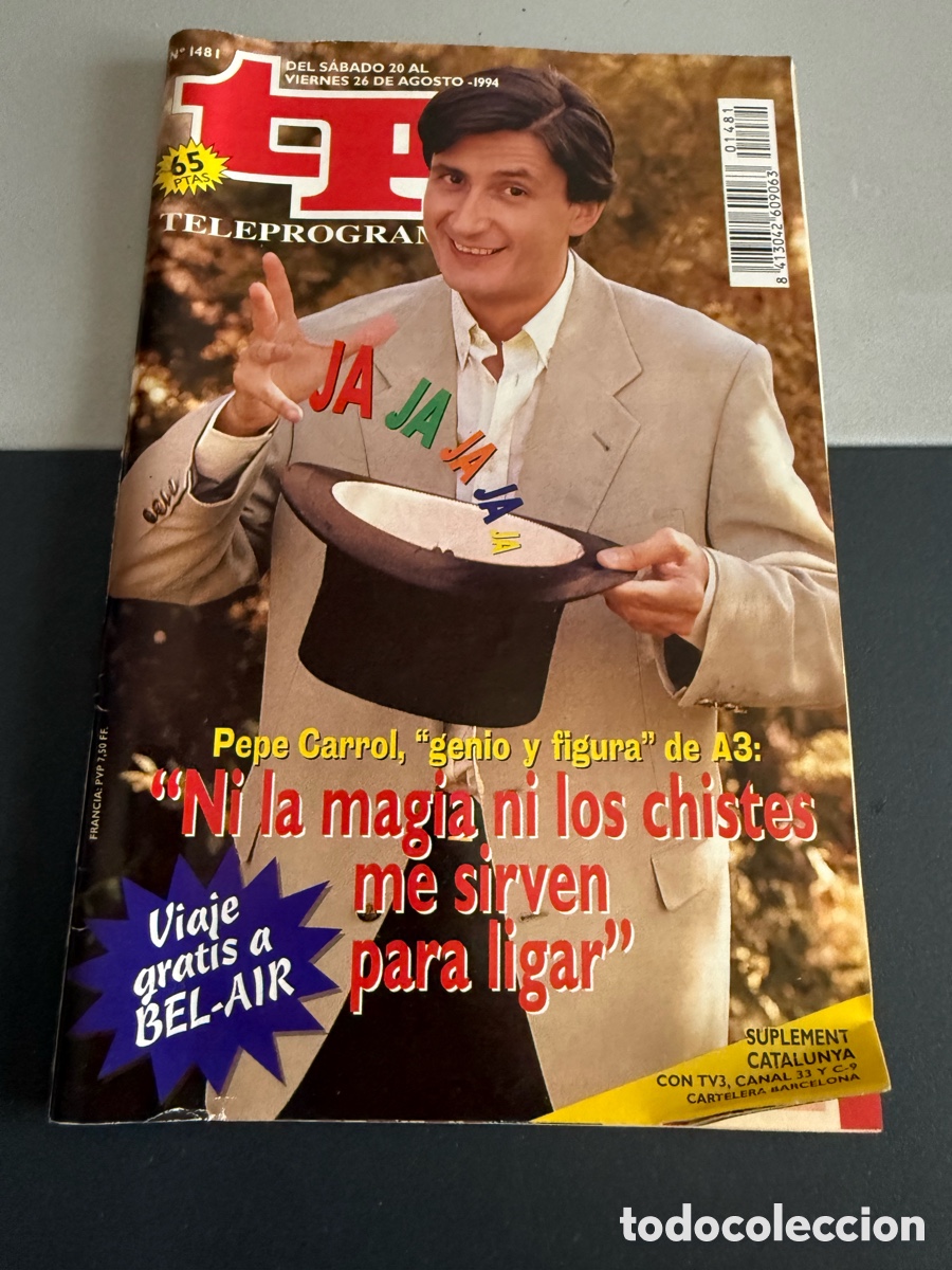 Coleccionismo de revista Teleprograma: TP. Teleprograma n 1481. Agosto 1994. PEPE CARROL
