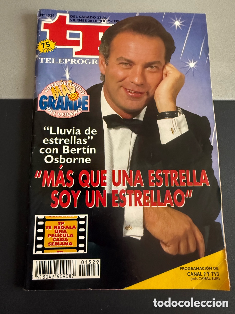 Coleccionismo de revista Teleprograma: TP Teleprograma n 1529. Julio 1995. BERT&Iacute;N OSBORNE. LLUVIA DE ESTRELLAS