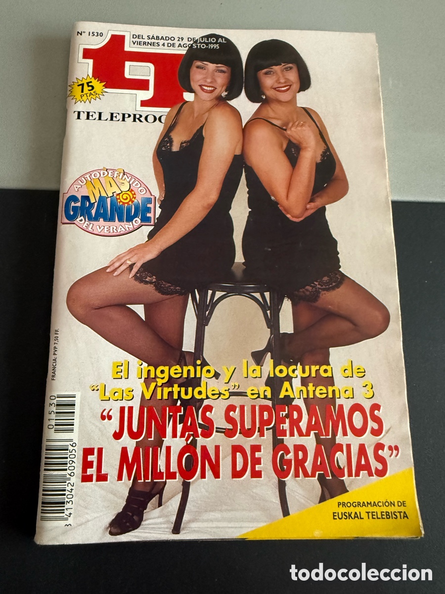Coleccionismo de revista Teleprograma: TP. Teleprograma n 1530. Agosto 1995. LAS VIRTUDES