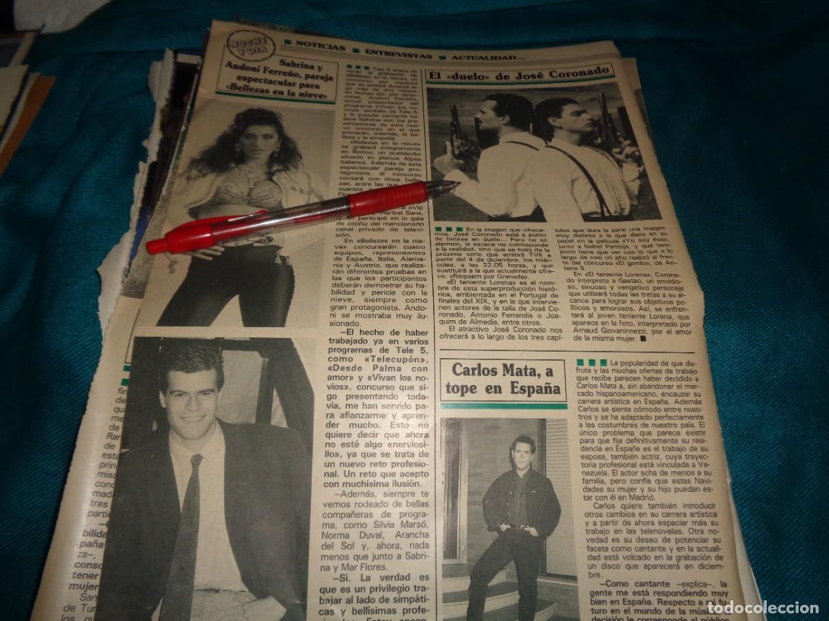 Coleccionismo de revista Teleprograma: RECORTE : SABRINA Y ANDONI FERRE&Ntilde;O. SEMANA, DCBRE 1991