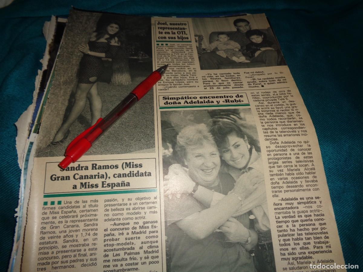 Coleccionismo de revista Teleprograma: RECORTE : SANDRA RAMOS, MISS GRAN CANARIAS, CANDIDATA A MISS ESPA&Ntilde;A. JOEL. SEMANA, DCBRE 1991