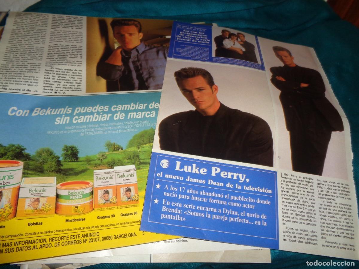 Coleccionismo de revista Teleprograma: RECORTE : LUKE PERRY, DE &rdquo; SENSACION DE VIVIR&rdquo;. SEMANA, DCBRE 1991