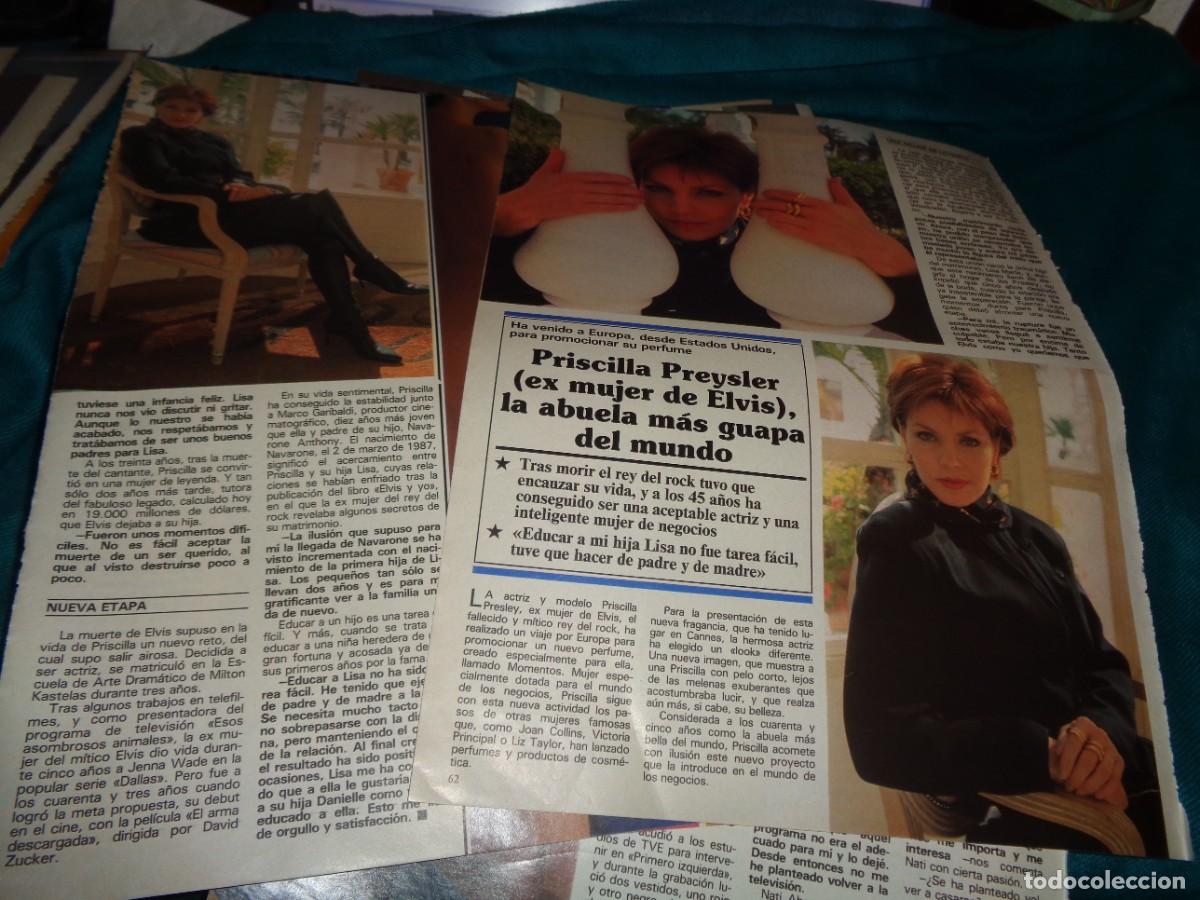Coleccionismo de revista Teleprograma: RECORTE : PRISCILLA PRESLEY. SEMANA, DCBRE 1991