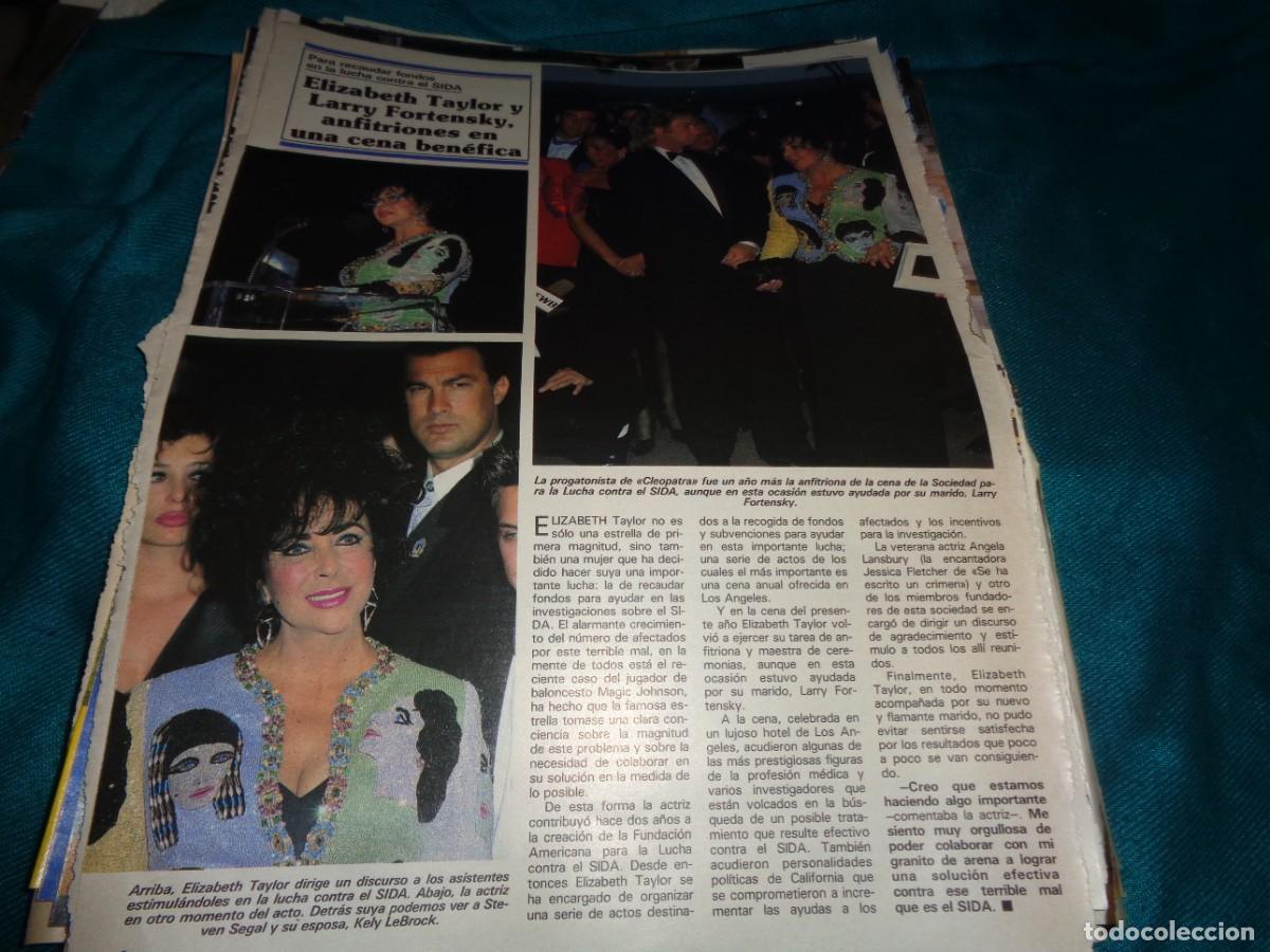 Collection Magazine Teleprograma: RECORTE : LIZ TAYLOR, STEVEN SEAGAL... EN FIESTA BENEFICA POR EL SIDA. SEMANA, DCBRE 1991