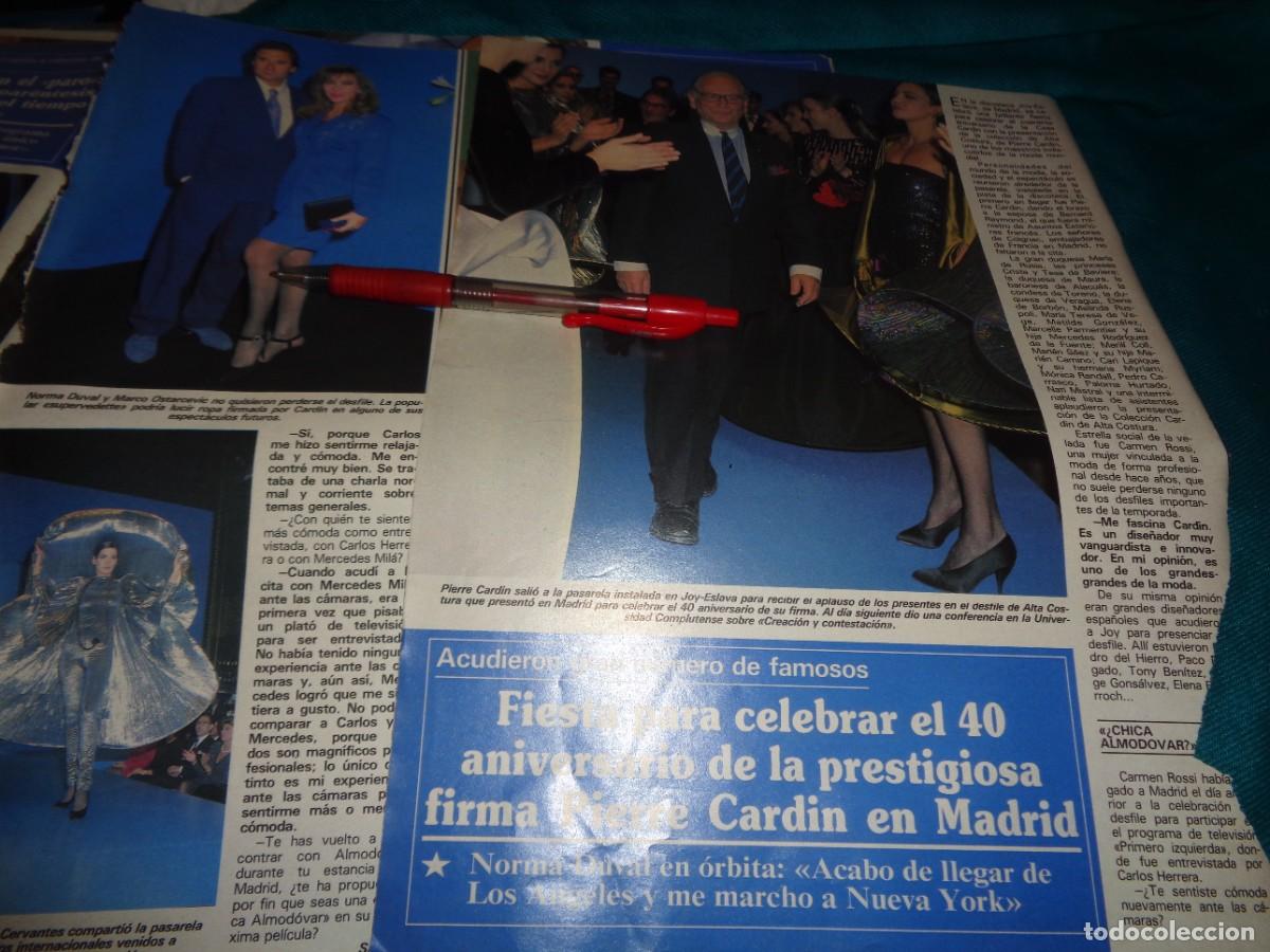 Collection Magazine Teleprograma: RECORTE : FIESTA PARA PIERRE CARDIN EN MADRID, NORMA DUVAL. SEMANA, DCBRE 1991