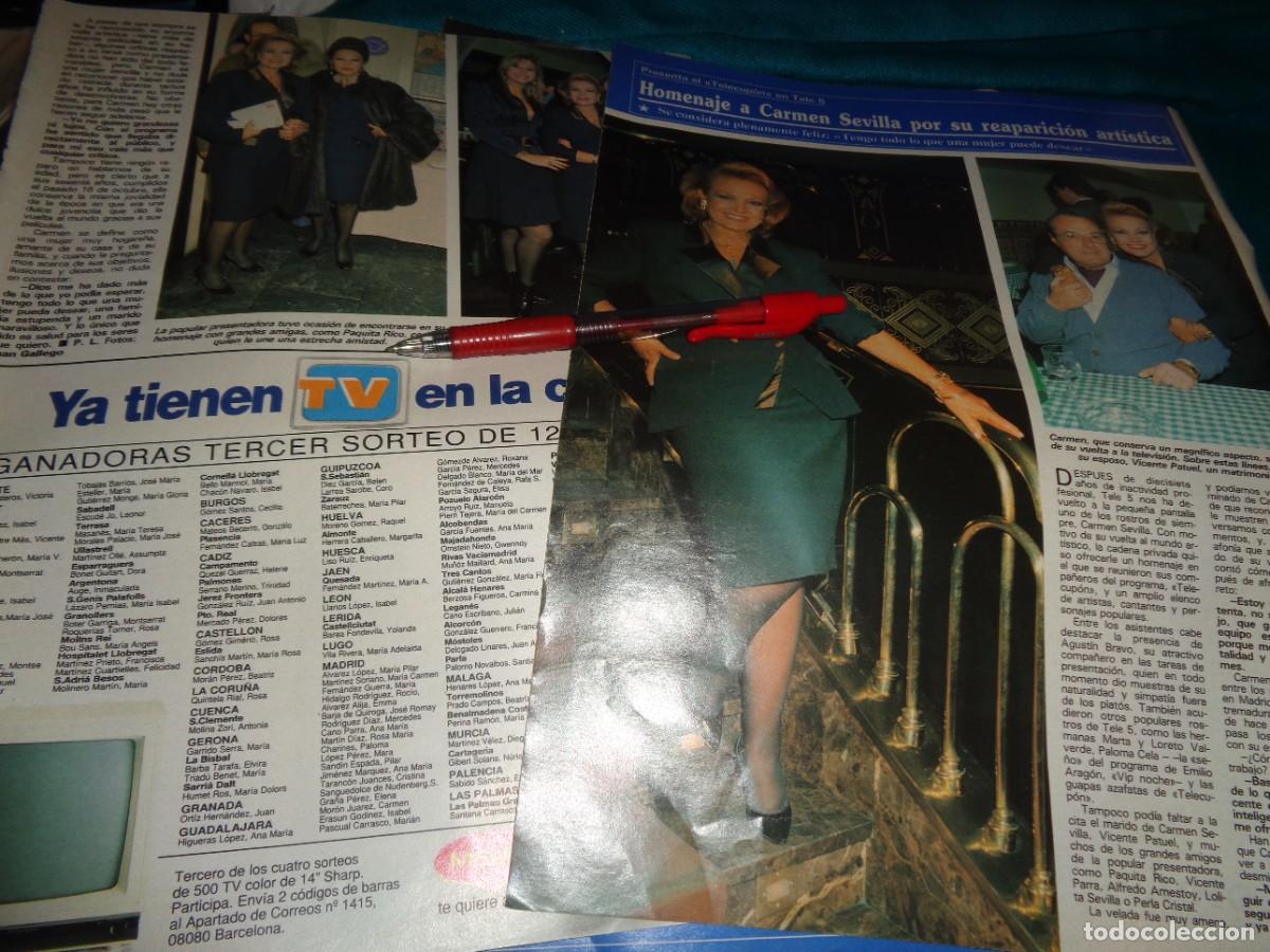 Collection Magazine Teleprograma: RECORTE : HOMENAJE A CARMEN SEVILLA. SEMANA, DCBRE 1991