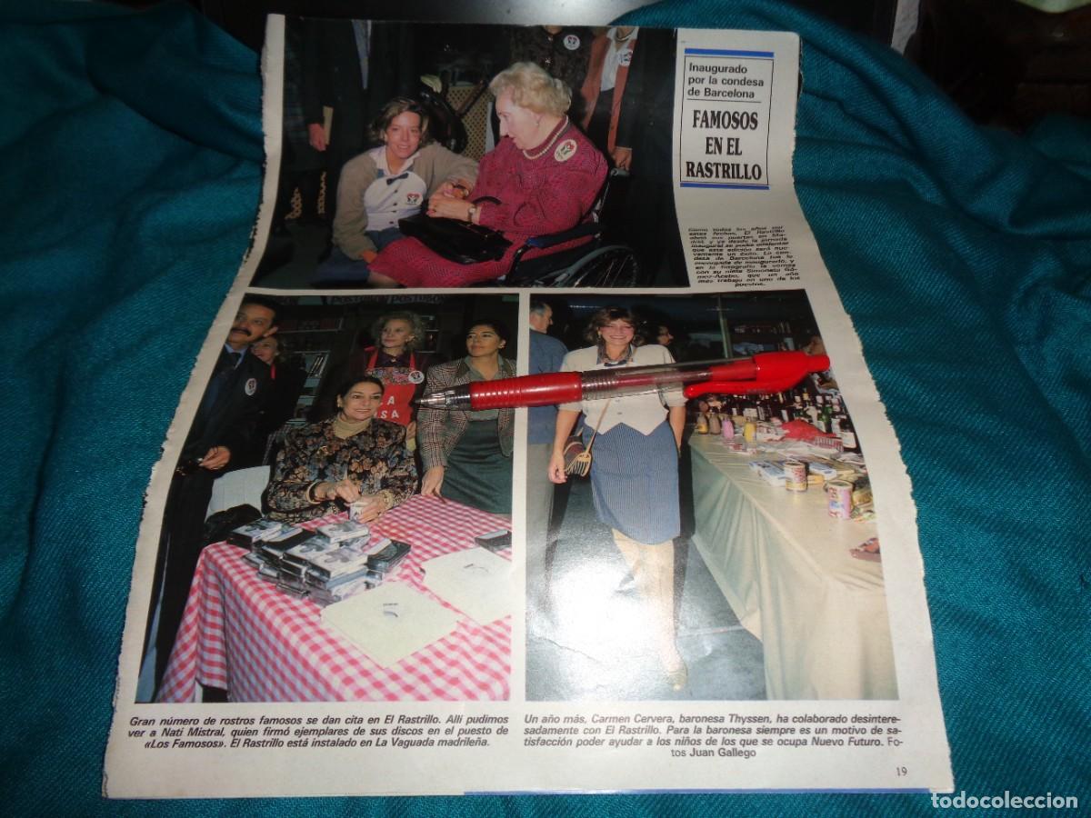 Coleccionismo de revista Teleprograma: RECORTE : FAMOSOS EN EL RASTRILLO : CARMEN CERVERA. SEMANA, DCBRE 1991