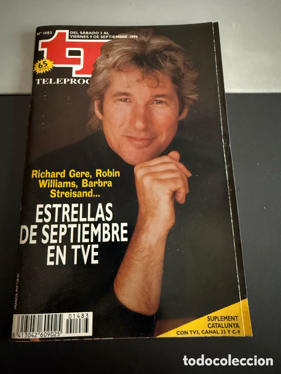 Coleccionismo de revista Teleprograma: TP. Teleprograma n 1483. Septiembre 1994. RICHARD GERE