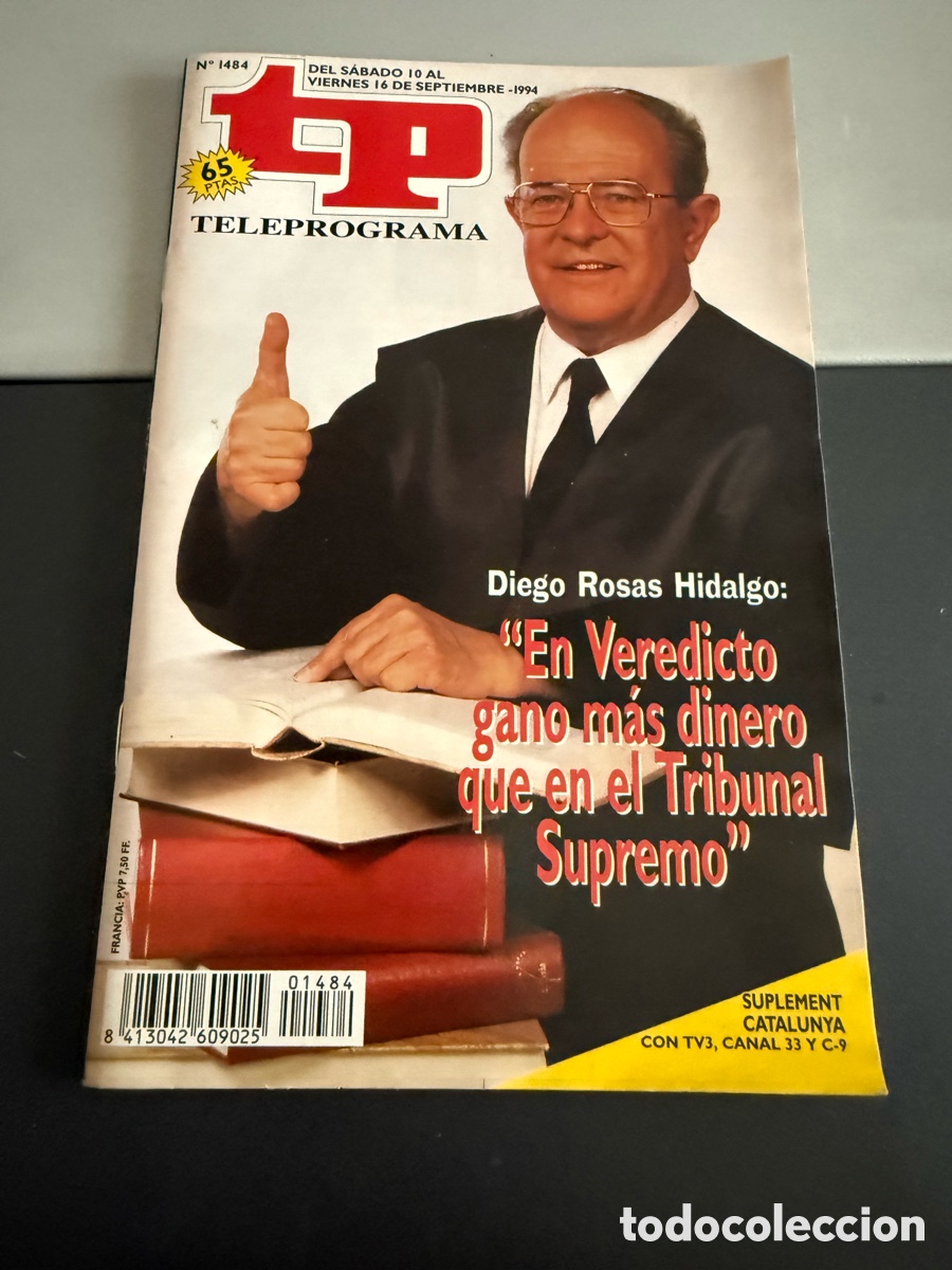 Coleccionismo de revista Teleprograma: TP. Teleprograma n 1484. Septiembre 1994. DIEGO ROSAS HIDALGO