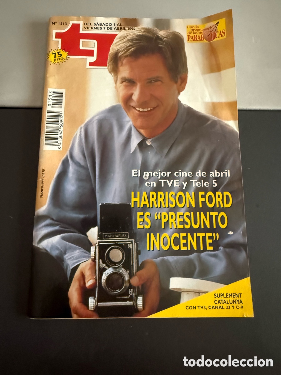 Coleccionismo de revista Teleprograma: TP. Teleprograma n 1513. Abril 1995. HARRISON FORD