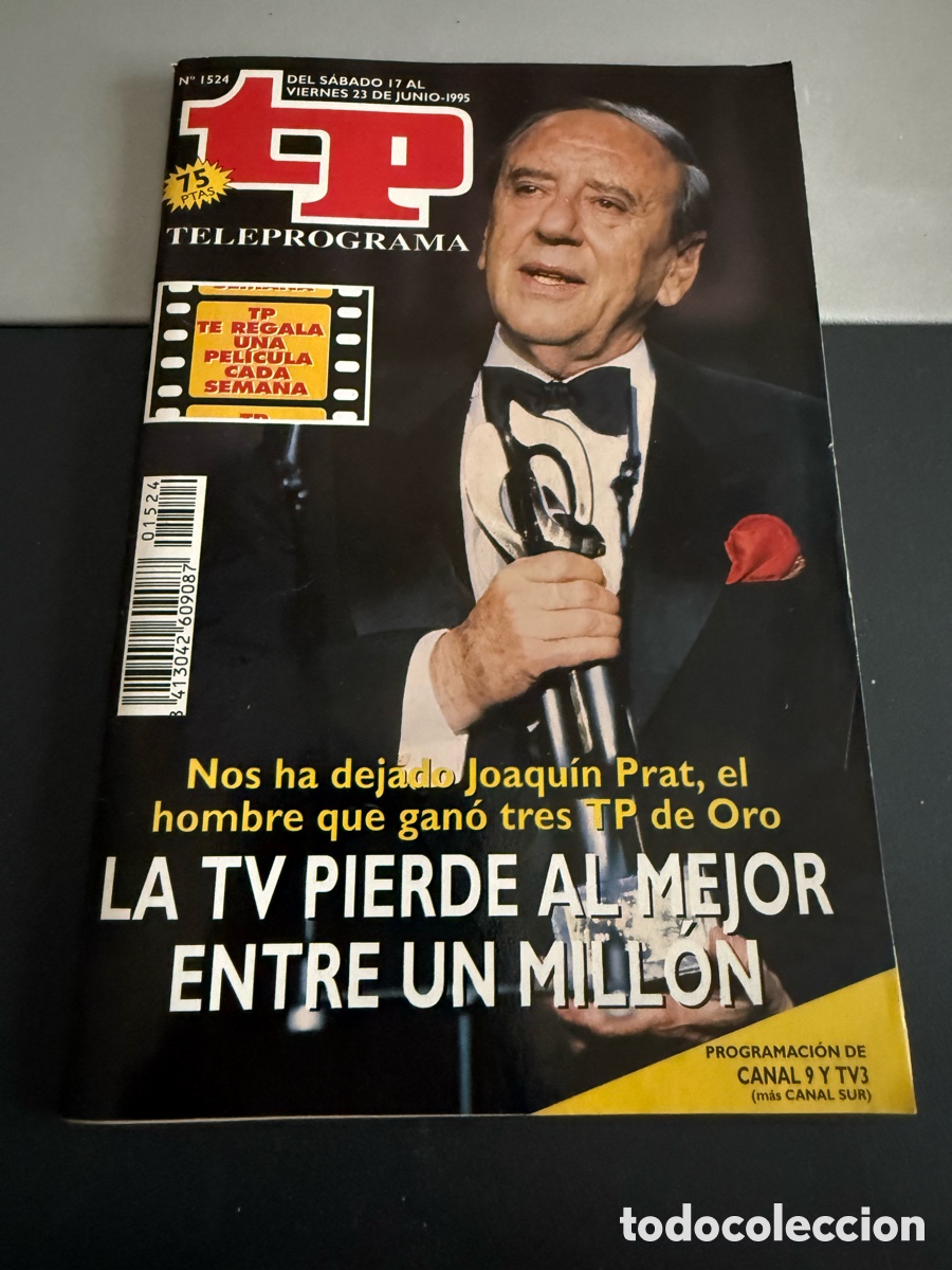 Coleccionismo de revista Teleprograma: TP. Teleprograma n 1524. Junio 1995. ADI&Oacute;S A JOAQU&Iacute;N PRATS