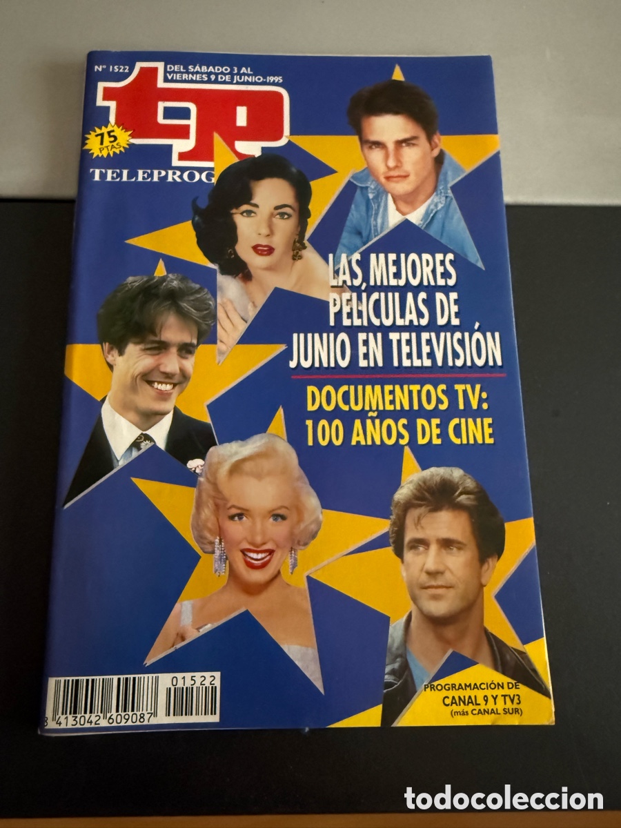 Coleccionismo de revista Teleprograma: TP. Teleprograma n 1522. Junio 1995. 100 A&Ntilde;OS DE CINE
