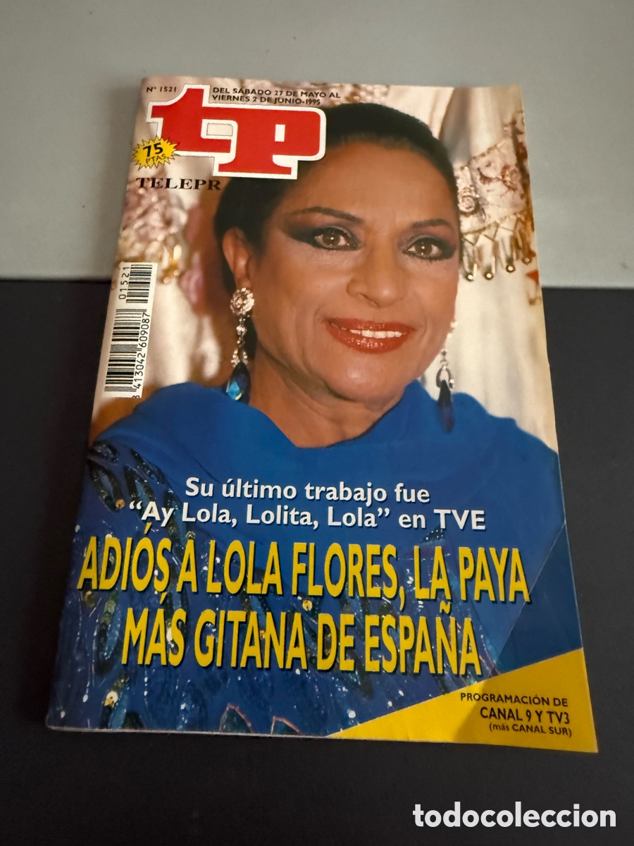 Coleccionismo de revista Teleprograma: TP. Teleprograma n 1521. Junio 1995. ADI&Oacute;S A LOLA FLORES - Foto 1