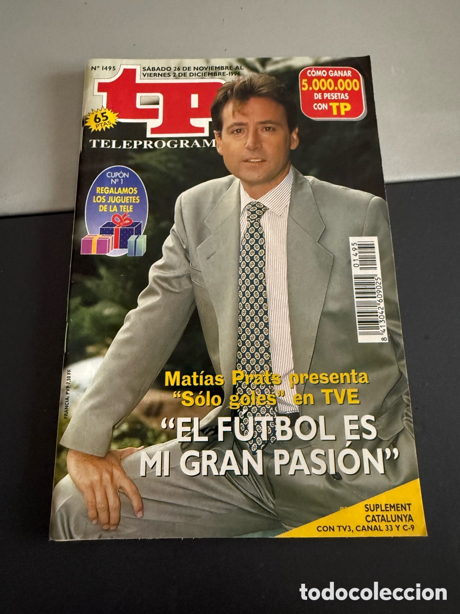Coleccionismo de revista Teleprograma: TP. Teleprograma n 1495. Diciembre 1994. MAT&Iacute;AS PRATS