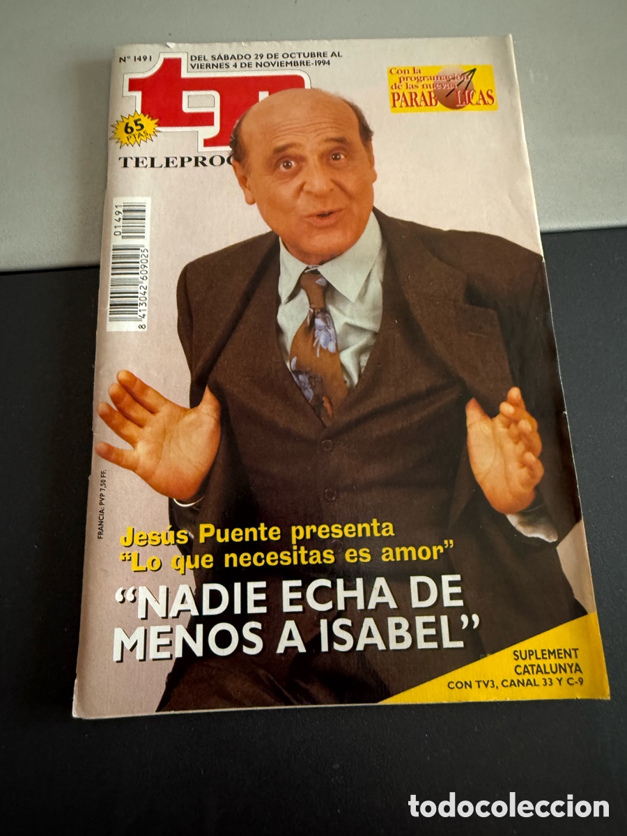 Coleccionismo de revista Teleprograma: TP. Teleprograma n 1491. Noviembre 1994. JES&Uacute;S PUENTE