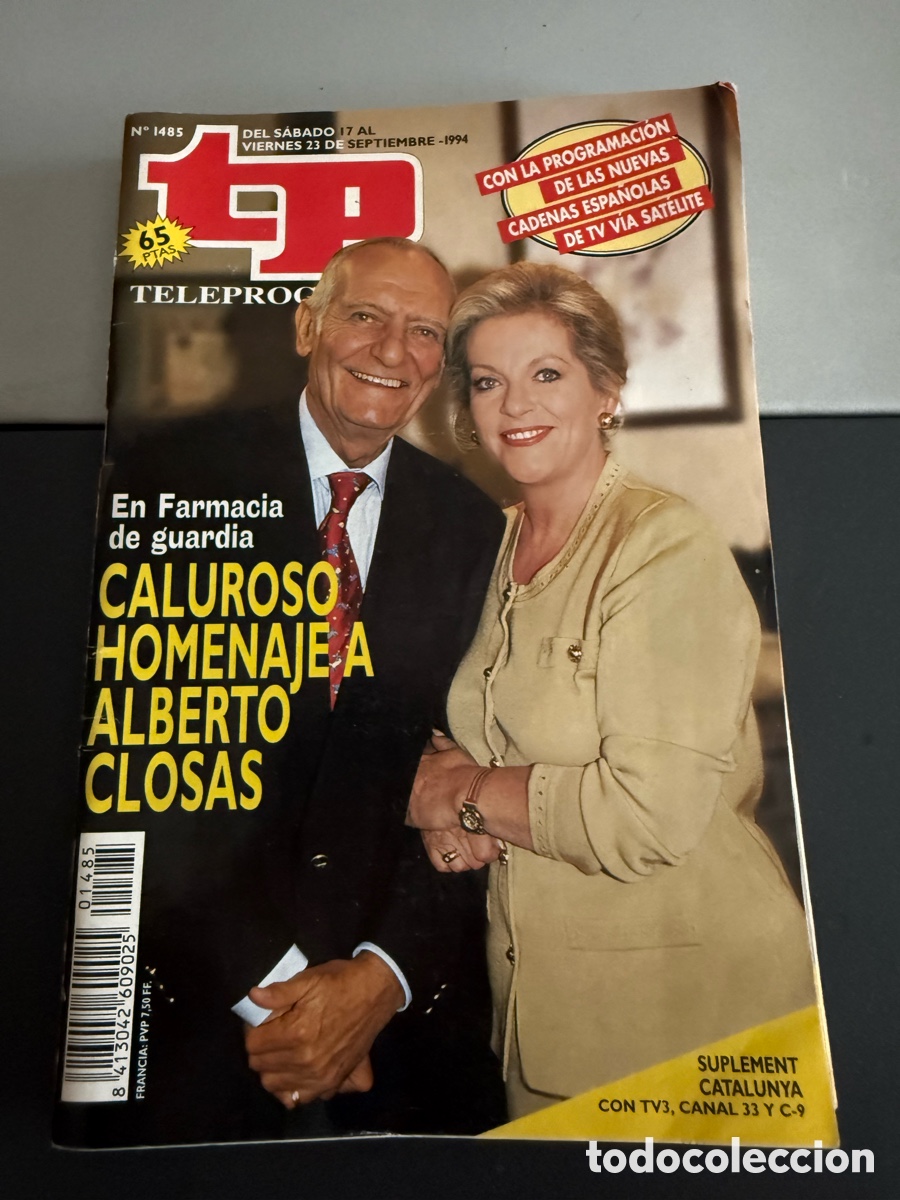 Coleccionismo de revista Teleprograma: TP. Teleprograma n 1485. Septiembre 1994. ALBERTO CLOSAS