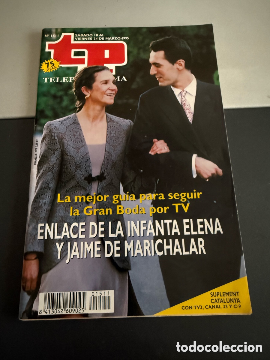 Colecionismo da Revista Teleprograma: TP. Teleprograma 1511. Marzo 1995. BODA INFANTA ELENA