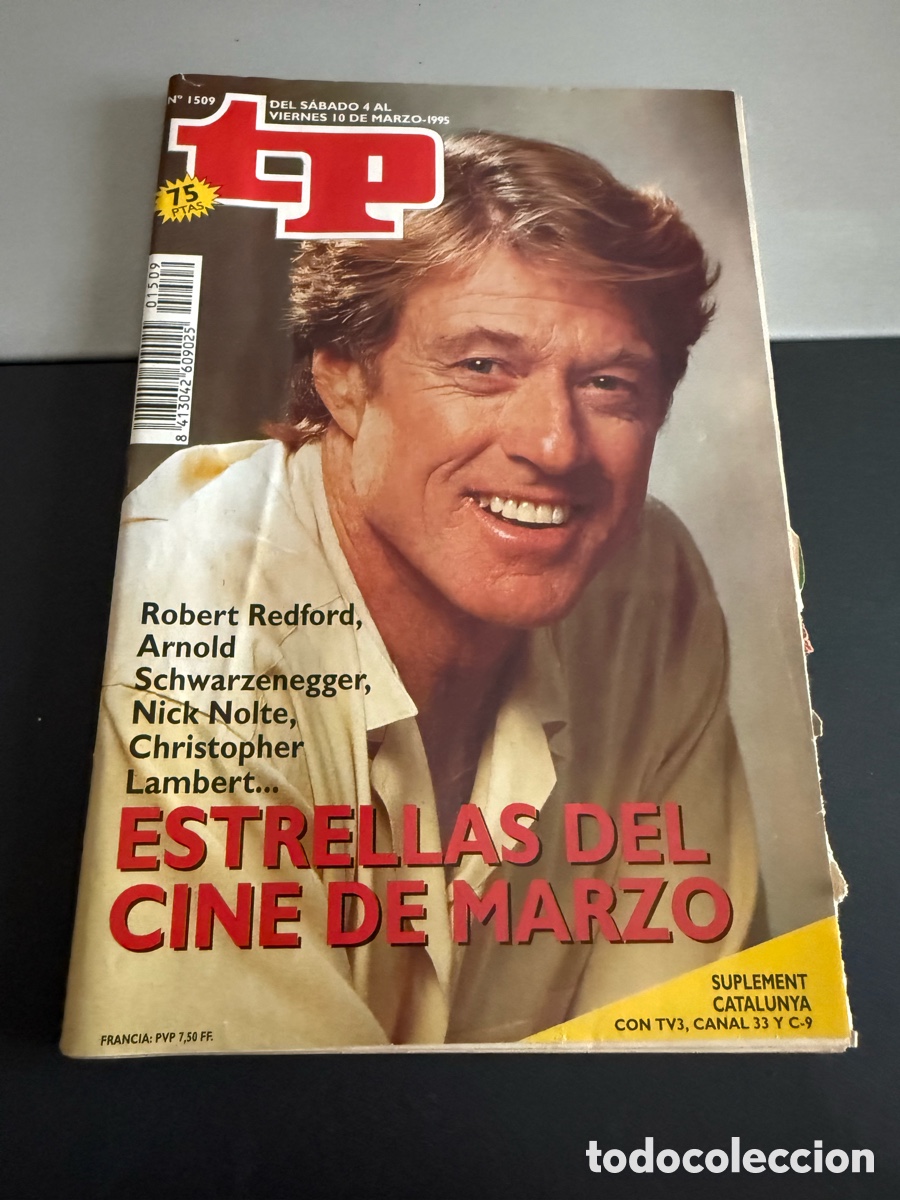 Coleccionismo de revista Teleprograma: TP. Teleprograma n 1509. Marzo 1995. ESTRELLAS DEL CINE. ROBERT REDFORD