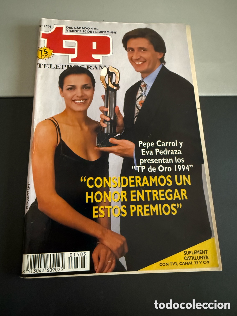 Coleccionismo de revista Teleprograma: TP. Teleprograma n 1505. Febrero 1995 PEPE CARROL. EVA PEDRAZA