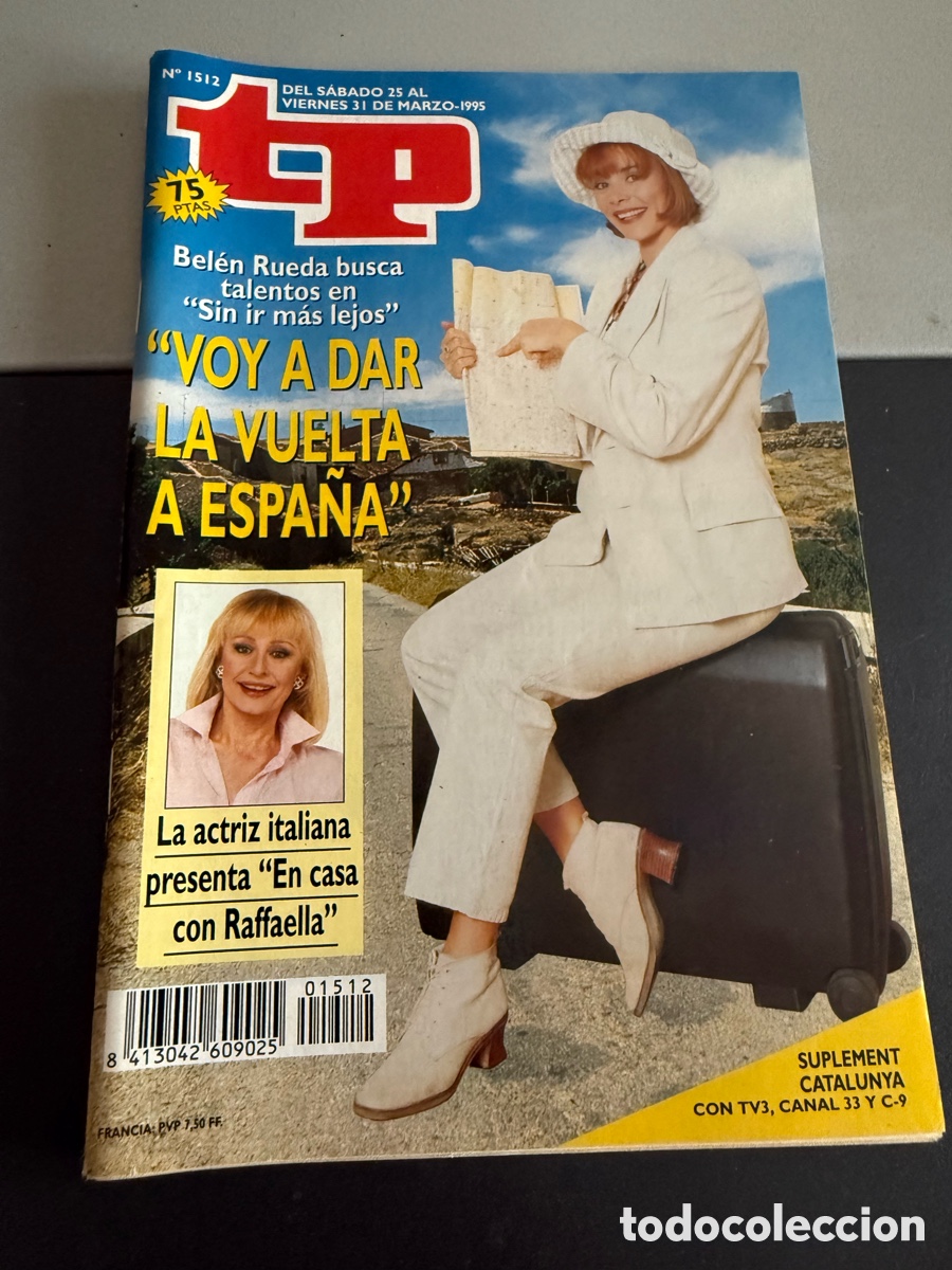 Coleccionismo de revista Teleprograma: TP. Teleprograma n 1512. Marzo 1995. RAFFAELLA CARRA. BELEN RUEDA