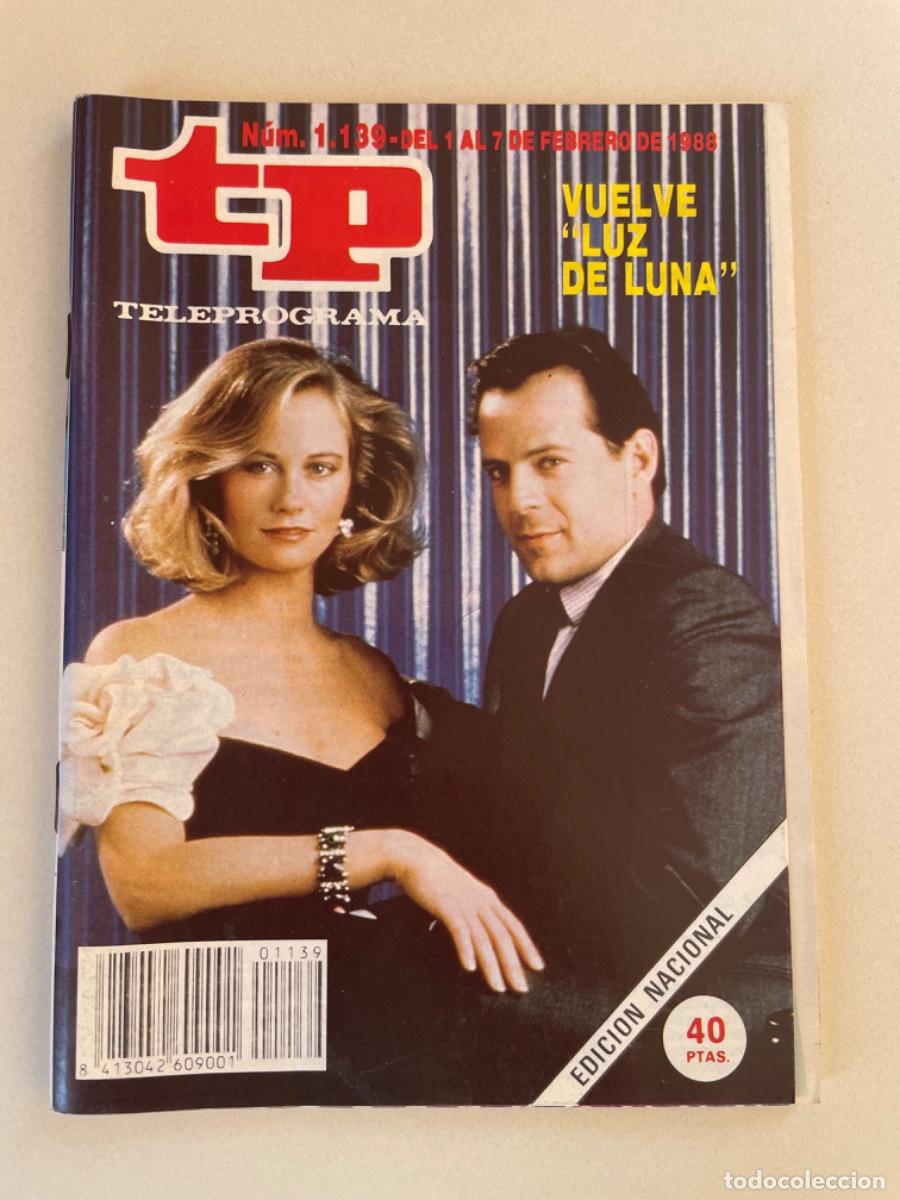 Sammeln von Zeitschriften Teleprograma: TP TELEPROGRAMA N&ordm; 1189 FEBRERO 1988 *LUZ DE LUNA* BRUCE WILLIS. LOTE CROMOS EL LIBRO DE LA SELVA