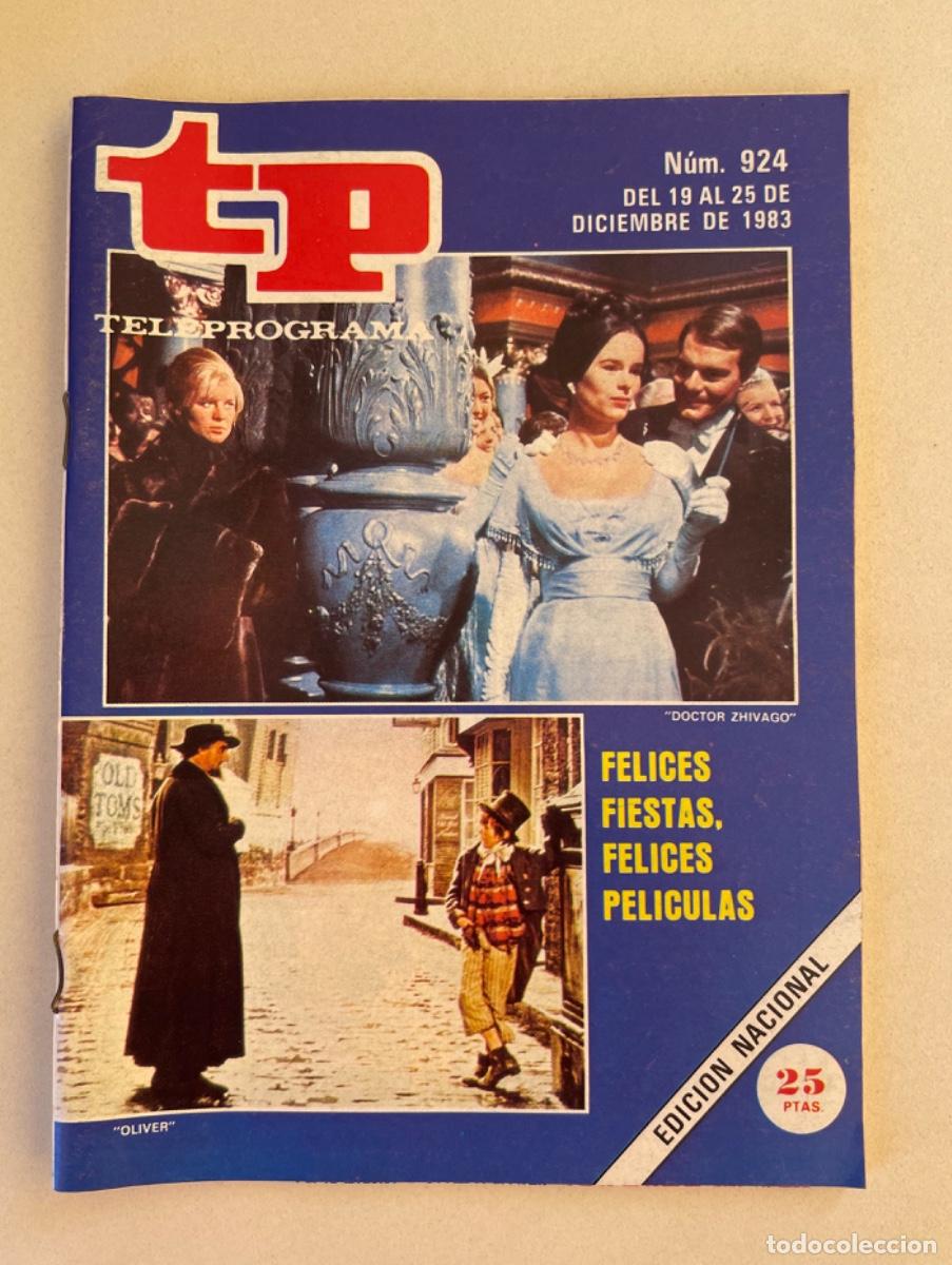 Coleccionismo de revista Teleprograma: TP TELEPROGRAMA N&ordm; 924 DICIEMBRE 1983 *FELICES PEL&Iacute;CULAS*