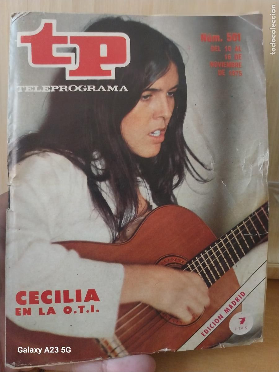 Coleccionismo de revista Teleprograma: TP CECILIA EN LA OTI REVISTA N&ordm; 501 NOV 1975 ORIGINAL USADA TELEPROGRAMA