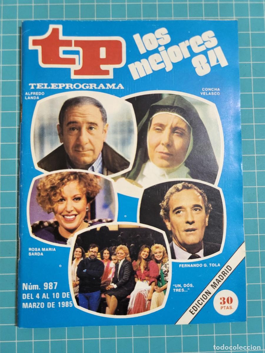 Coleccionismo de revista Teleprograma: Teleprograma. N.&ordm; 987. Los mejores 84, 1985. 3 bolsa 4 Wap.