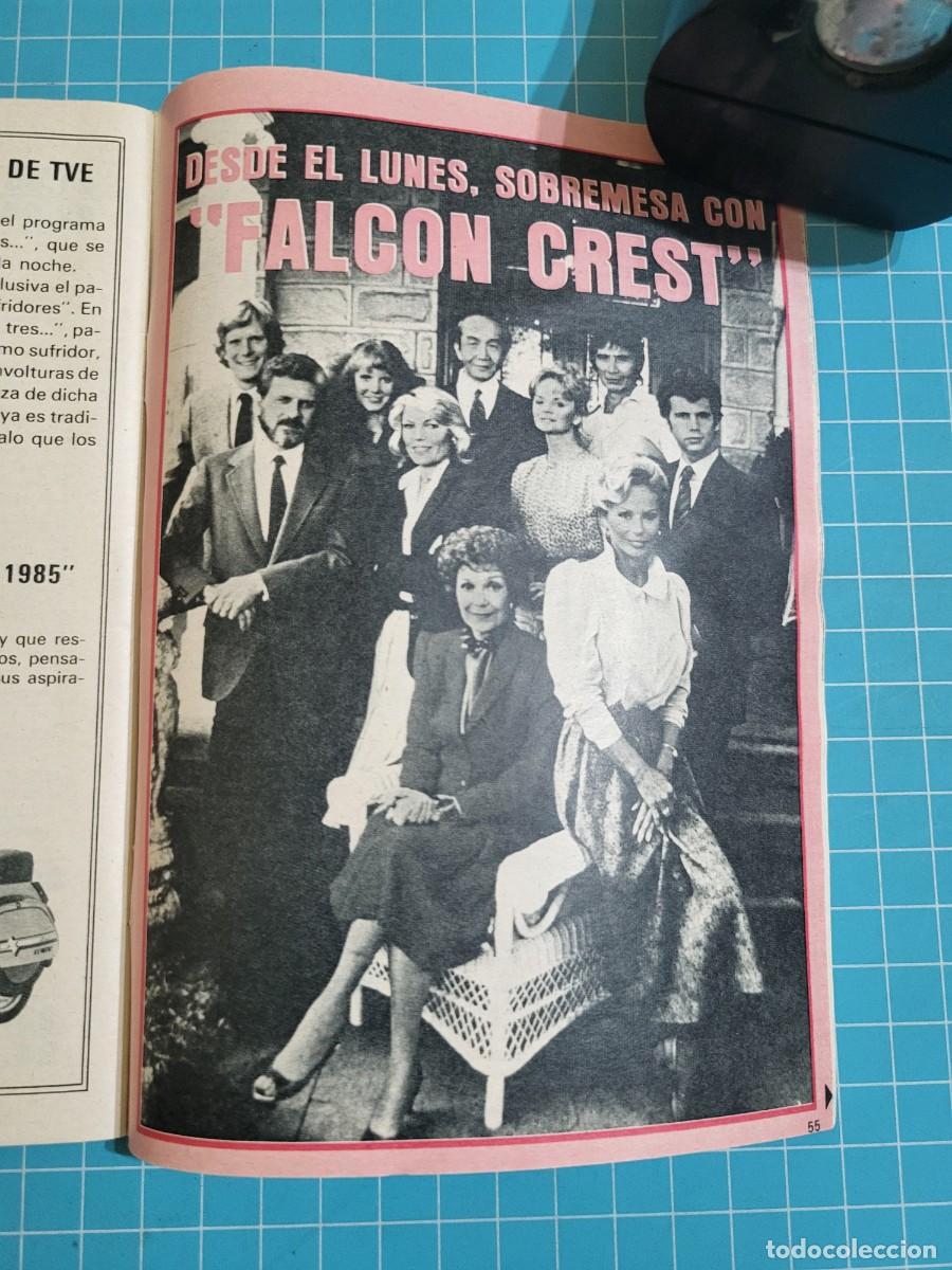 Coleccionismo de revista Teleprograma: Teleprograma. N.&ordm; 979. &rdquo;Falcon crest&rdquo;, 1985. 3 bolsa 8 Wap. - Foto 2