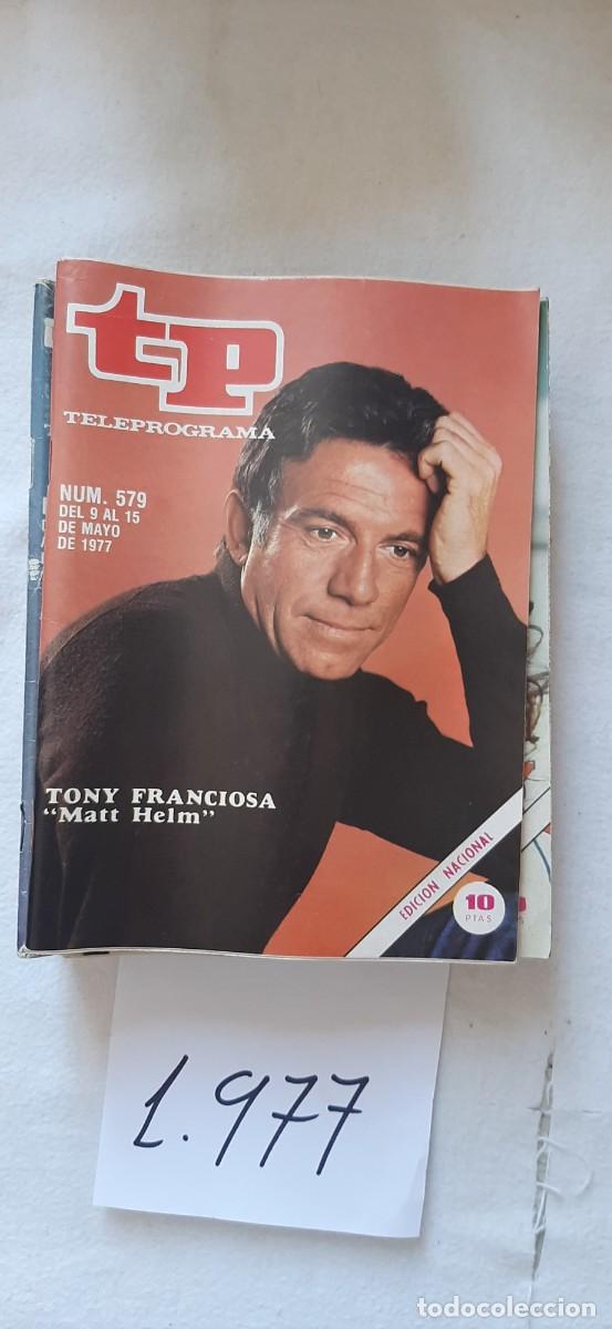 Coleccionismo de revista Teleprograma: TELEPROGRAMA A&Ntilde;O 1977:N&ordm;0579 Matt Helm (Tony Franciosa)