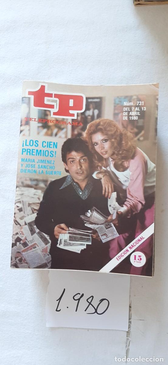 Coleccionismo de revista Teleprograma: TELEPROGRAMA A&Ntilde;O 1980:N&ordm;0731 Los mejores de TP 1979 (Mar&iacute;a Jim&eacute;nez y Pepe Sancho)