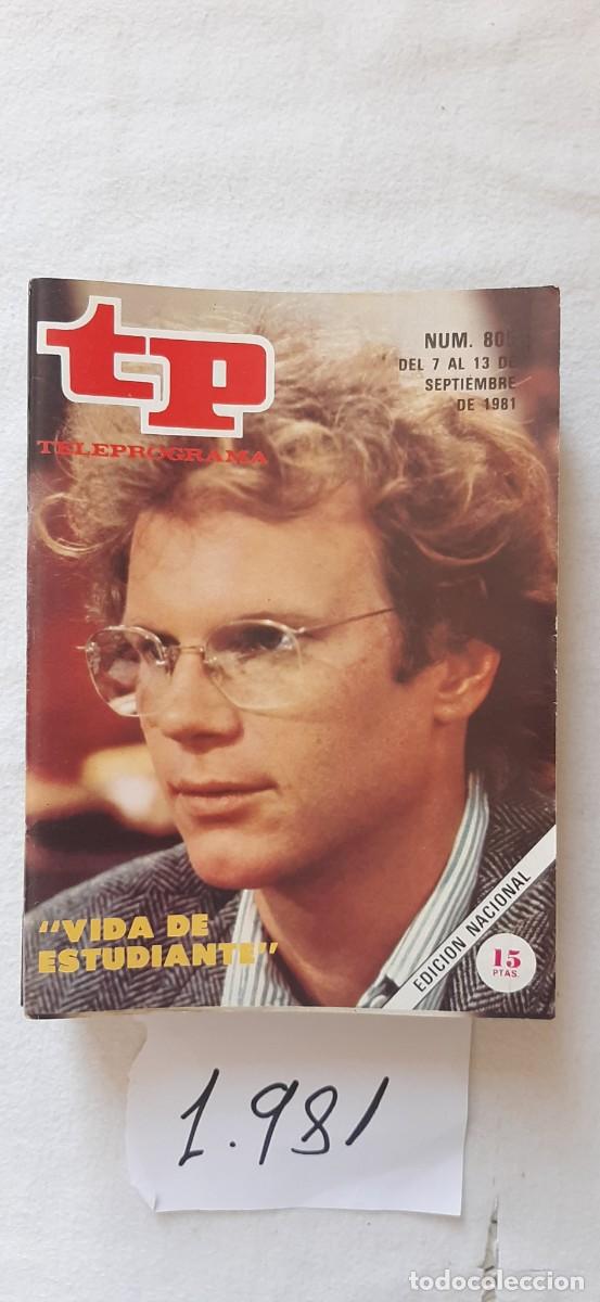 Collection Magazine Teleprograma: TELEPROGRAMA A&Ntilde;O 1981:N&ordm;0805 Vida de estudiante (James Stephens)