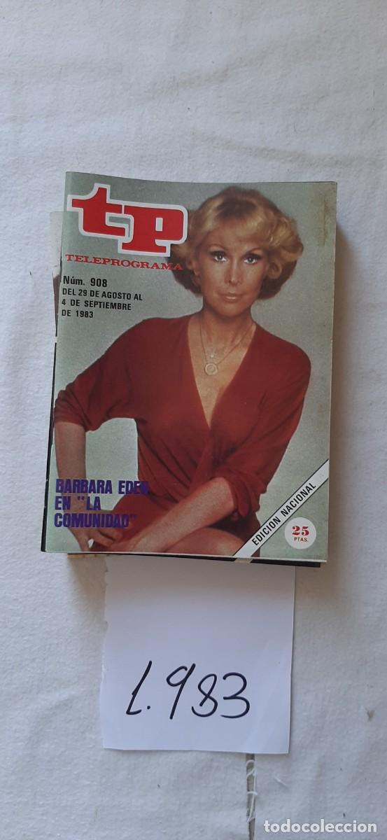 Coleccionismo de revista Teleprograma: TELEPROGRAMA A&Ntilde;O 1983:N&ordm;0908 La comunidad (Barbara Eden)