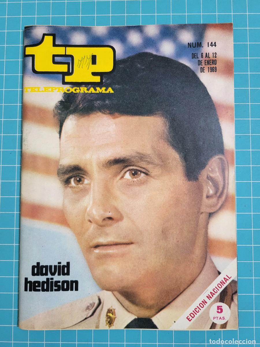 Coleccionismo de revista Teleprograma: Teleprograma. N.&ordm; 144. David Hedison, 1969. 4 bolsa 1 B.T.